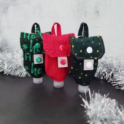 Best Desinfektionsmittel Anhänger / Handgeltasche mit Karabiner HO-HO-HO - Weihnachten, Advent | RÄUBERKIND Weihnachtsaccessoires