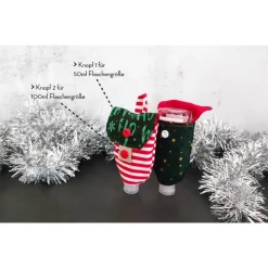 Desinfektionsmittel Anhänger / Handgeltasche mit Karabiner PUNKTE Weihnachtsbaum | RÄUBERKIND Weihnachtsaccessoires