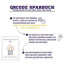 Online Digitale Spardose | Personalisiertes Geldgeschenk | QrCode Geschenkkarte | Regenbogen Geldgeschenke