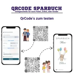 Hot Digitale Spardose | Personalisiertes Geldgeschenk | QrCode Bild | Motiv Teddy Geldgeschenke