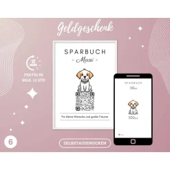 Discount Digitales QrCode Sparbuch | Personalisiertes Geldgeschenk | Download | Verschiedene Motive Geldgeschenke