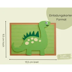 Discount Dino Einladungskarte Bastelset | Dino Kindergeburtstag |  Dino Geburtstag | Dinosaurier Kinder Einladungskarten