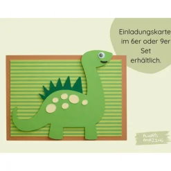 Discount Dino Einladungskarte Bastelset | Dino Kindergeburtstag |  Dino Geburtstag | Dinosaurier Kinder Einladungskarten