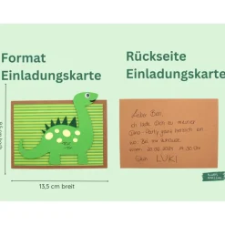 Clearance Dino Kindergeburtstag Bastelbox | Dino Girlande | Dino Deko Geburtstag | Dino Einladungskarten Kinder Einladungskarten