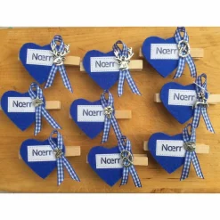 New Dirndl-Anstecker Herz Wollfilz – Personalisiertes Wiesn-Glubberl & Trachtenbrosche mit Wunschbeschriftung Accessoires