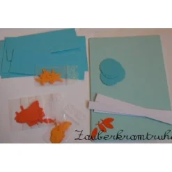 Clearance DIY Bastelset Einladung Taufe Kommunion Konfirmation Fische im Meer Einladungskarten