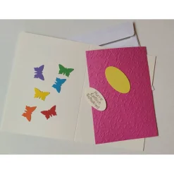 Best DIY Einladung zur Einschulung 10 Karten Regenbogen Schmetterlinge zum selber basteln Kinder Einschulung