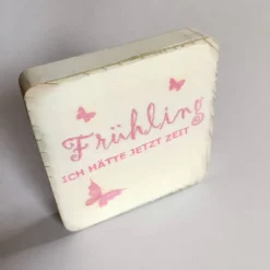 Best DIY Holzschild mit „Frühling... ICH HÄTTE JETZT ZEIT“ DIY Spruchschild Frühling