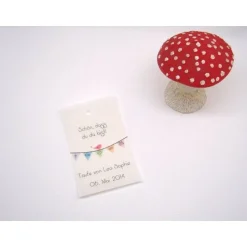 Best DIY Set Gastgeschenk personalisiert Taufe Kommunion Firmung Konfirmation Bat Mizwa bunte Wimpelkette mit Organzabeutel u Gastgeschenke