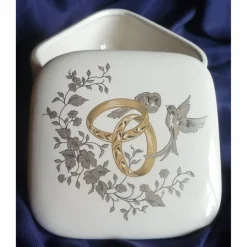 Hot Dose für Hochzeitserinnerungen echt Gold mit Tauben,Braut,Hochzeit,Brautschmuck,Brautkleid,Ringe,Eheringe, Hochzeitsdeko