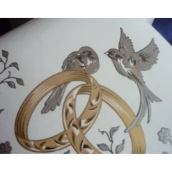 Hot Dose für Hochzeitserinnerungen echt Gold mit Tauben,Braut,Hochzeit,Brautschmuck,Brautkleid,Ringe,Eheringe, Hochzeitsdeko