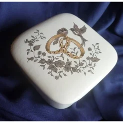 Hot Dose für Hochzeitserinnerungen echt Gold mit Tauben,Braut,Hochzeit,Brautschmuck,Brautkleid,Ringe,Eheringe, Hochzeitsdeko