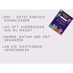Discount Drachen und Ritter Kindergeburtstags-Urkunde - Digitale PDF-Datei - Gastgeschenke Kindergeburtstag Gastgeschenke