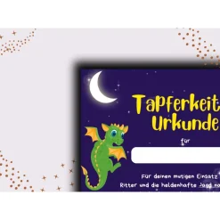 Discount Drachen und Ritter Kindergeburtstags-Urkunde - Digitale PDF-Datei - Gastgeschenke Kindergeburtstag Gastgeschenke