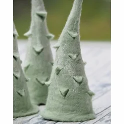 Weihnachtsdeko|Chrijou Drei kleine Filz Tannenbäume aus dem Naturmaterial Wolle in Handarbeit gefilzt; Produkt #479415