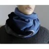 Hot Dreiecktuch  / Musselin Double Gauze / blau schwarz grau/ Schaltuch / Halstuch/ Wickelschal/ Loop / Musselintuch Accessoires