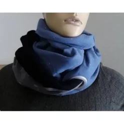 Dreiecktuch  / Musselin Double Gauze / blau schwarz grau/ Schaltuch / Halstuch/ Wickelschal/ Loop / Musselintuch Accessoires