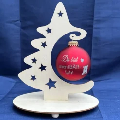 New Du bist unentbärlich - Personalisierte Weihnachtskugel mit Lasergravur Baumschmuck Personalisierbar
