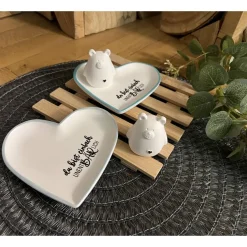 Clearance „Du bist unentBÄRlich“ Bärchen Herz Herzschale Schale Dekoration Raysin Geschenk Valentinstag Freundin Mama Muttertag Geschenke