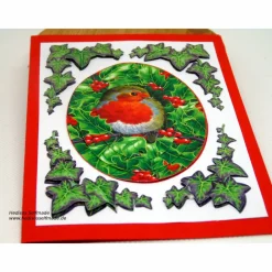 Clearance 3-D-Weihnachtskarte mit #Vogel im Efeu Weihnachtskarten