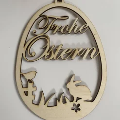 Best Ei "Frohe Ostern" zum Aufhängen, Osterdeko in Eiform Osterdeko