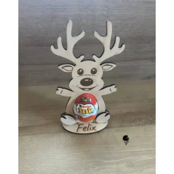 Weihnachtsgeschenke|*Bastellieschen* Ü-Ei Hase aus Holz Halterung I Weihnachten DIY Geschenk I Weihnachtsgeschenk personalisiert