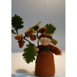 Best Eichelmädchen - Blumenkind - Jahreszeitentisch - Waldorf Art- Art.Nr. HE30 Herbst