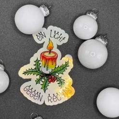 Clearance Ein Licht gegen Rechts Vinylsticker – holografischer Weihnachtsaufkleber | handgemacht Sticker & Aufkleber