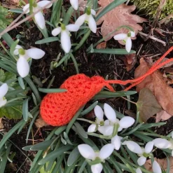Ostereier|Sachsenbeutel Eine Eierschleuder / Eiernetz / Ostereierschleuder / Ostereiernetz orange
