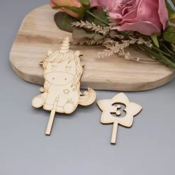 Einhorn Caketopper -  Kuchenschmuck für Kindergeburtstag Tortendekoration