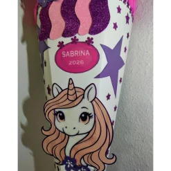 Clearance Einhorn Schultüte mit deinem inkl. Name, perfekt für deine Einschulung Kinder Schultüten