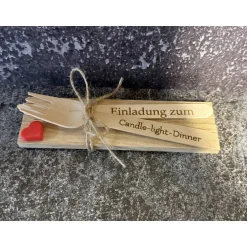 Gutscheine|DER KLEINE SERVICE Einladung zum Candle-light-Dinner, romantisches Abendessen, Einladung zu Valentinstag