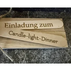 Gutscheine|DER KLEINE SERVICE Einladung zum Candle-light-Dinner, romantisches Abendessen, Einladung zu Valentinstag