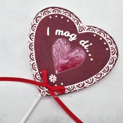 Clearance Einladung zum Geburtstag: Herz-Lolli-Lebkuchenherz – Individuell & Handgemacht Einladungskarten
