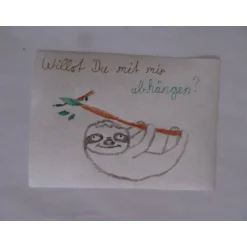 Valentinstagskarten|Momunder - Momente voller Wunder Einladungskarte - "Willst du mir abhängen"