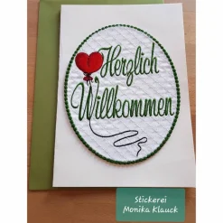 Sale Einladungskarte "Herzlich Willkommen" mit Herzluftballon Kinder Einladungskarten