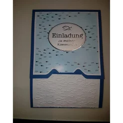 Best Einladungskarte Konfirmation Motiv: Fisch Einladungskarten