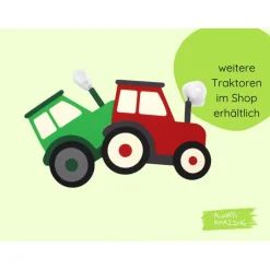 Best Einladungskarte Traktor Bastelset | Traktor Einladungskarten | grüner Traktor | Traktor zum basteln | Traktor Mottoparty Kinder Einladungskarten