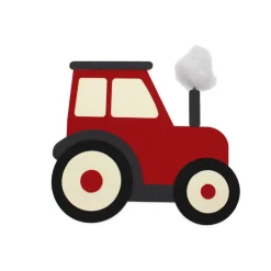 Einladungskarten|Always Amazing GbR Einladungskarte Traktor Bastelset | Traktor Einladungskarten | der kleine rote Traktor | Roter Traktor