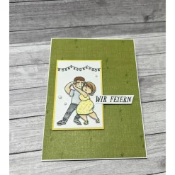 Sale Einladungskarten Geburtstag etc. Einladung „Wir feiern“ Party Tanzen tanzendes Paar Anlass Karten Handmade Stampin‘ Up! Einladungskarten