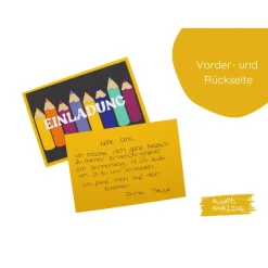 Best Einladungskarten zur Einschulung | Karten personalisieren | Einladung Schuleinführung |  Bastelset Kinder Einschulung