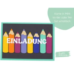 Best Einladungskarten zur Einschulung | Karten personalisieren | Einladung Schuleinführung |  Bastelset Kinder Einschulung