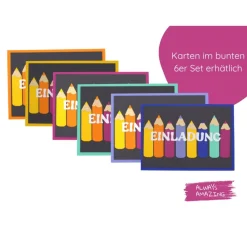 Best Einladungskarten zur Einschulung | Karten personalisieren | Einladung Schuleinführung |  Bastelset Kinder Einschulung