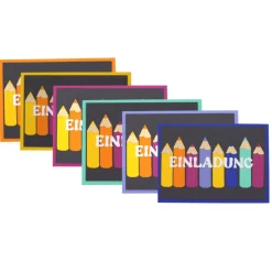 Discount Einladungskarten zur Einschulung | Karten personalisieren | Einladung Schuleinführung |  Bastelset Kinder Einschulung