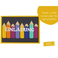 Discount Einladungskarten zur Einschulung | Karten personalisieren | Einladung Schuleinführung |  Bastelset Kinder Einschulung