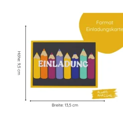Discount Einladungskarten zur Einschulung | Karten personalisieren | Einladung Schuleinführung |  Bastelset Kinder Einschulung