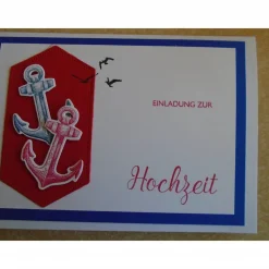 Online Einladungskarten zur Hochzeit Einladungskarte Maritim Maritimhochzeit Anker Einladung Enladungen Hochzeitseinladungen Einladungskarten