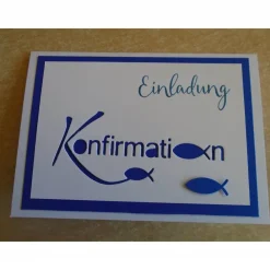 Discount Einladungskarten zur Konfirmation Einladungskarte Fisch Einladung Einladungen Mädchen Junge Grußkarte Konfirmation Einladungskarten