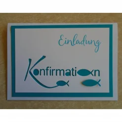 Best Einladungskarten zur Konfirmation Einladungskarte Fisch Einladung Einladungen Junge Grußkarte Konfirmationskarte Einladungskarten