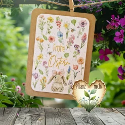 Sale Einpflanzbare Karte zu Ostern aus Samenpapier | nachhaltige Geschenke | Grußkarte zu Ostern Osterkarten